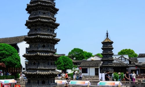 twin towers-nanxiang ancient town
